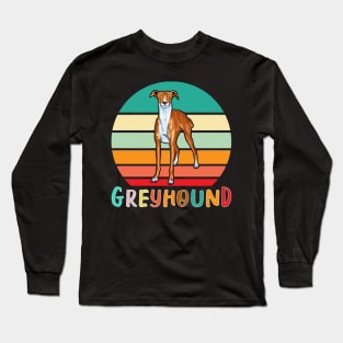 Vintage Retro Greyhound Long Sleeve T-Shirt
